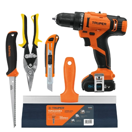 Combo Taladro atornillador inalámbrico 12V herramientas para drywall